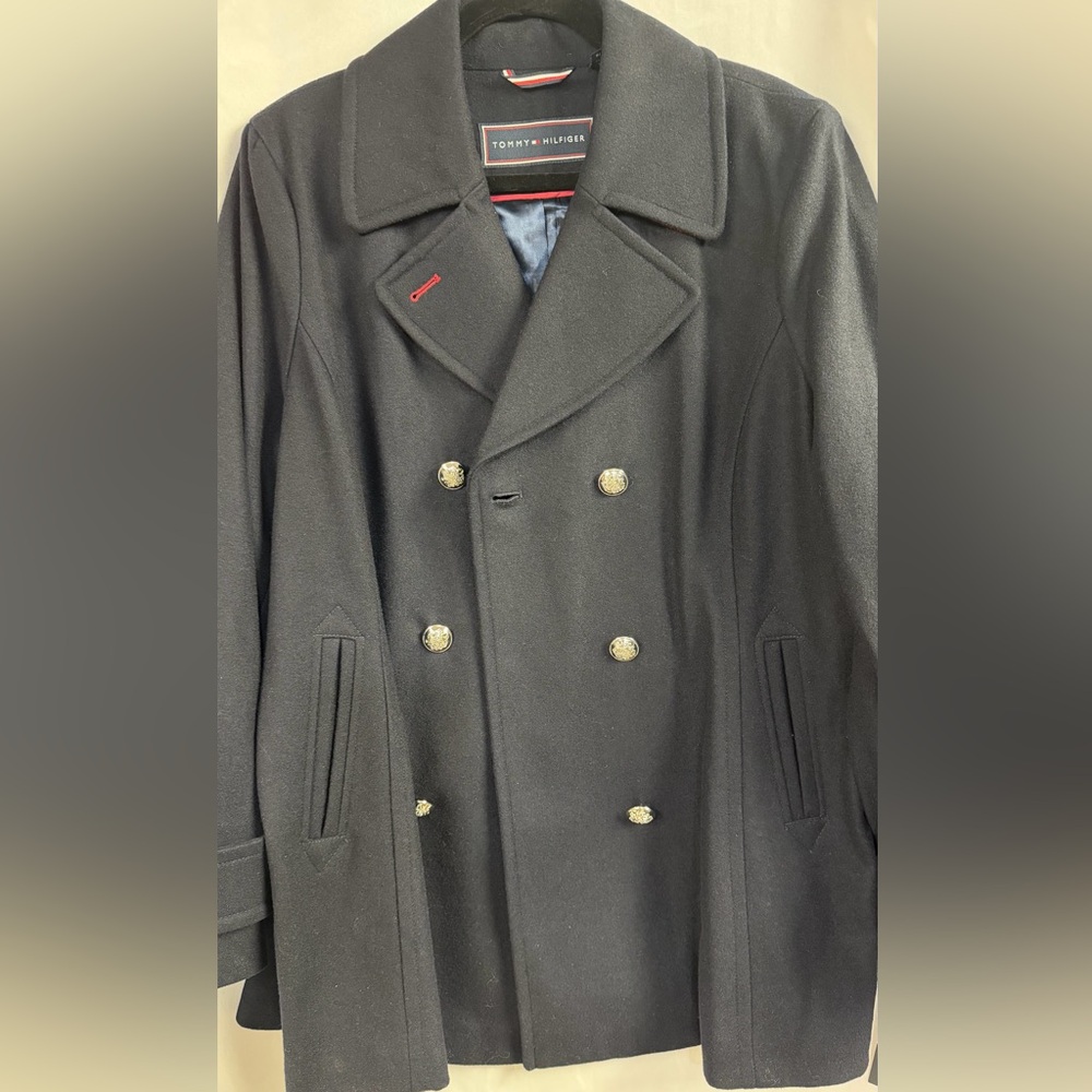 Women’s Navy Blue Double-Breasted Coat